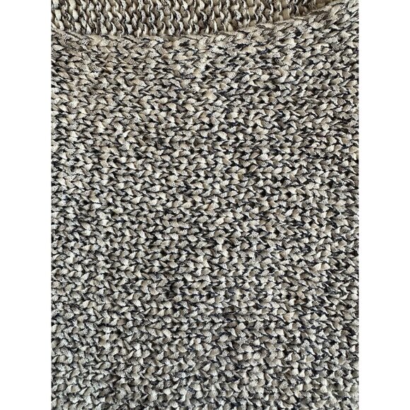 LOU&GRAY WOMAN'S Gray Grey SWEATER 3/4 SLEEVE BOAT NECK CROCHET SIZE Medium - Picture 4 of 10